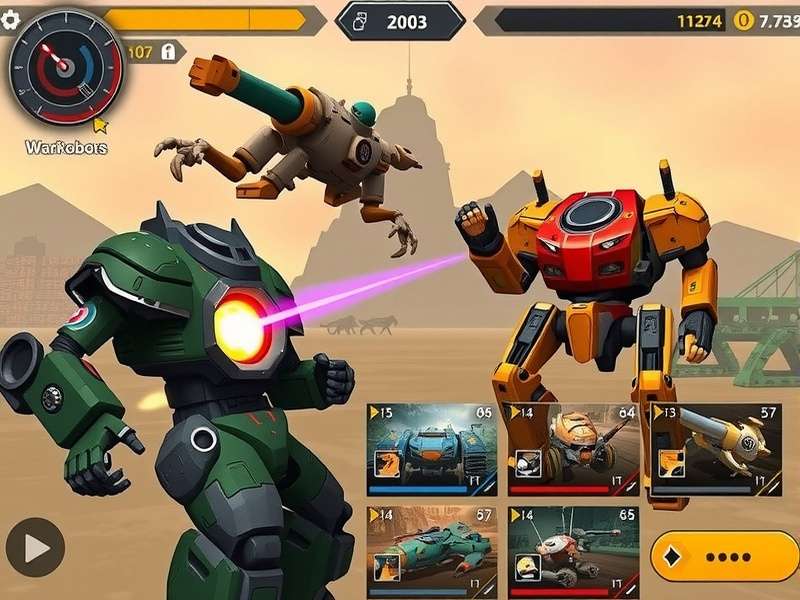 War Robots gameplay screenshot showing mech battle